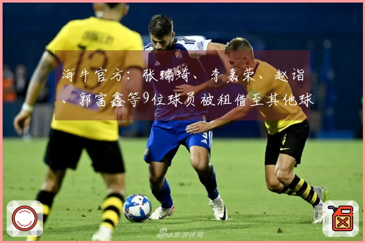 海牛官方：张瑞琦、李嘉荣、赵诣、郭富鑫等9位球员被租借至其他球队